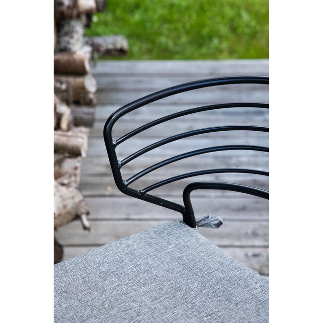 Gartenbarhocker Milano Schwarz – Bequemer Sitzkomfort für draußen