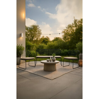 Venture Home Lounge-Set Milano Schwarz – Moderne Outdoor-Lounge