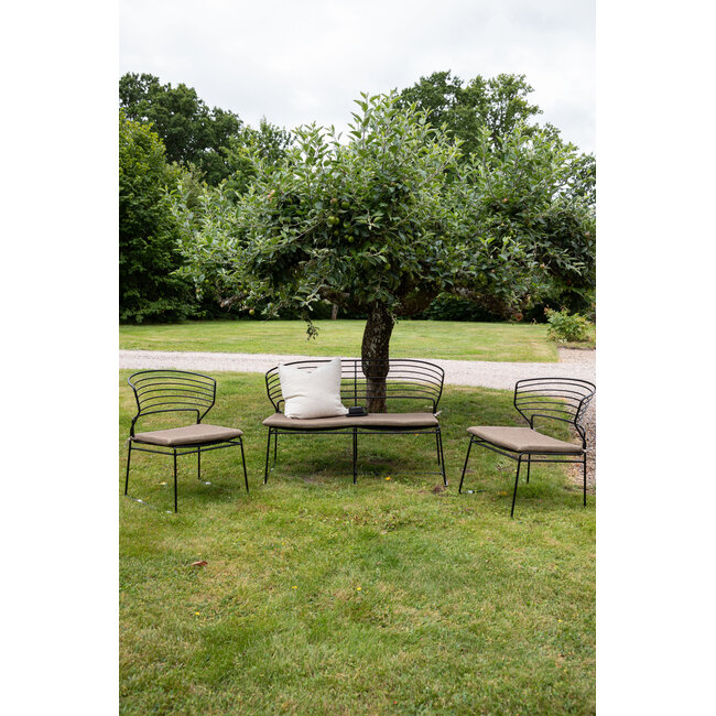 Lounge-Set Milano Schwarz – Moderne Outdoor-Lounge