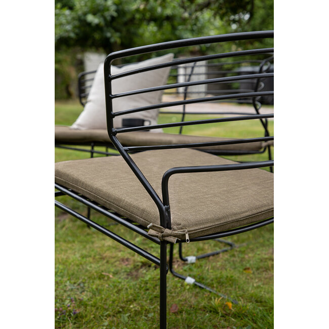 Lounge-Set Milano Schwarz – Moderne Outdoor-Lounge