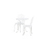 Gartenmöbel-Set Nandin Weiß – Esstisch H73 cm (Aluminium, Weiß) + Stühle B42×T50×H88 cm, wetterfest für Terrasse und Garten
