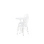 Gartenmöbel-Set Nandin Weiß – Esstisch H73 cm (Aluminium, Weiß) + Stühle B42×T50×H88 cm, wetterfest für Terrasse und Garten