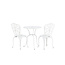 Gartenmöbel-Set Nandin Weiß – Esstisch H73 cm (Aluminium, Weiß) + Stühle B42×T50×H88 cm, wetterfest für Terrasse und Garten