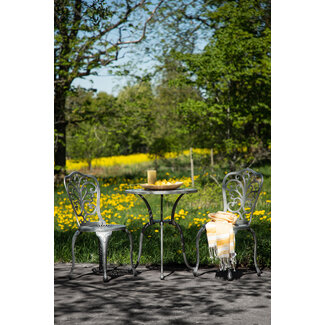 Venture Home Gartenmöbel-Set Nandin Silber – Wetterfeste Essgruppe für den Garten