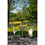 Gartenmöbel-Set Nandin Silber – Esstisch H73 cm (Aluminium, Silber) + Stühle B42×T50×H88 cm, wetterfest für Terrasse und Garten