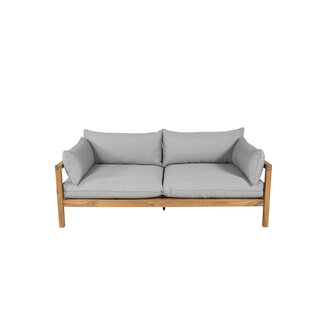 Venture Home Gartensofa Marion Natur – 3-Sitzer Sofa-Bank 185×56×92 cm Akazienholz & Stoff