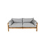 Gartensofa Marion Natur – 3-Sitzer Sofa-Bank 185×56×92 cm Akazienholz und Stoff