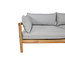 Gartensofa Marion Natur – 3-Sitzer Sofa-Bank 185×56×92 cm Akazienholz und Stoff