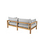 Gartensofa Marion Natur – 3-Sitzer Sofa-Bank 185×56×92 cm Akazienholz und Stoff
