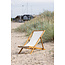 Lounge-Sessel Peachy Natur – Gartenliege 105×80×57 cm Akazienholz und Polyester