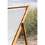 Lounge-Sessel Peachy Natur – Gartenliege 105×80×57 cm Akazienholz und Polyester