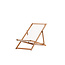 Lounge-Sessel Peachy Natur – Gartenliege 105×80×57 cm Akazienholz und Polyester