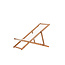 Lounge-Sessel Peachy Natur – Gartenliege 105×80×57 cm Akazienholz und Polyester
