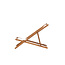 Lounge-Sessel Peachy Natur – Gartenliege 105×80×57 cm Akazienholz und Polyester