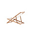 Lounge-Sessel Peachy Natur – Gartenliege 105×80×57 cm Akazienholz und Polyester