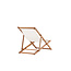 Lounge-Sessel Peachy Natur – Gartenliege 105×80×57 cm Akazienholz und Polyester