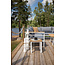 Lounge-Set Mexico Weiß – Ecksofa-Garnitur 233×233 cm Aluminium und Teak inkl. Auflagen