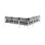Lounge-Set Mexico Weiß – Ecksofa-Garnitur 233×233 cm Aluminium und Teak inkl. Auflagen
