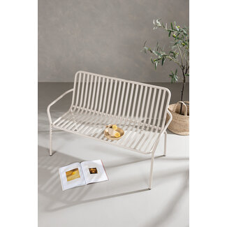 Venture Home Gartenbank Peking Beige – 2-Sitzer Aluminium-Bank 130×64×85 cm