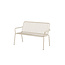 Gartenbank Peking Beige – 2-Sitzer Aluminium-Bank 130×64×85 cm