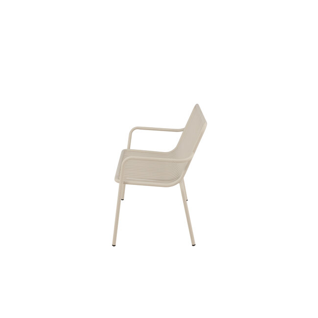 Gartenbank Peking Beige – 2-Sitzer Aluminium-Bank 130×64×85 cm