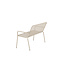 Gartenbank Peking Beige – 2-Sitzer Aluminium-Bank 130×64×85 cm