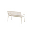 Gartenbank Peking Beige – 2-Sitzer Aluminium-Bank 130×64×85 cm