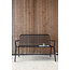 Gartenbank Peking Schwarz – 2-Sitzer Aluminium-Bank 130×64×85 cm