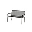 Gartenbank Peking Schwarz – 2-Sitzer Aluminium-Bank 130×64×85 cm