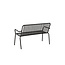 Gartenbank Peking Schwarz – 2-Sitzer Aluminium-Bank 130×64×85 cm