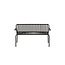 Gartenbank Peking Schwarz – 2-Sitzer Aluminium-Bank 130×64×85 cm