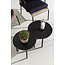 Lounge-Set Paola Schwarz – Sofa-Garnitur Stahl und Natur-Wicker mit schwarzen Auflagen