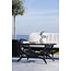 Gartentisch Moana Schwarz – Beistelltisch 95×61 cm Rattan und Klarglas
