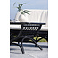 Gartentisch Moana Schwarz – Beistelltisch 95×61 cm Rattan und Klarglas