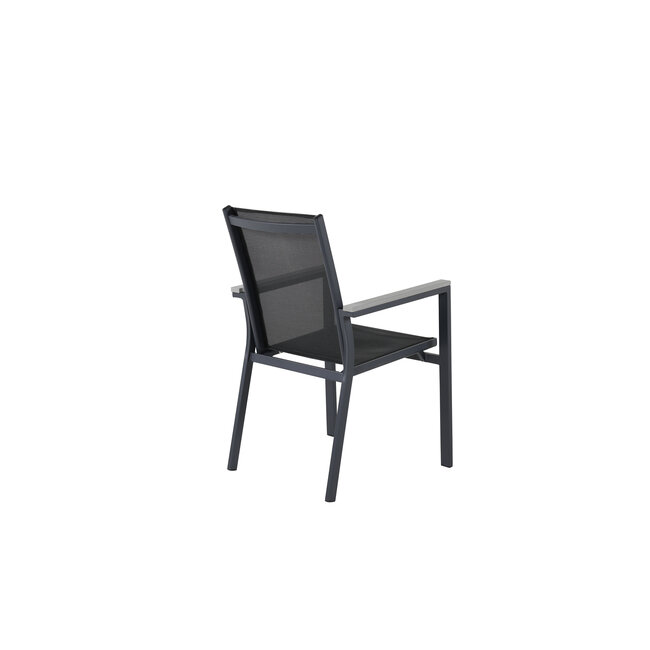 Gartenstuhl Parma Schwarz – Bequemer Sitzkomfort für draußen