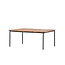 Couchtisch Penh Natur/Schwarz – Outdoor Sofatisch 100×65×40 cm Akazienholz und Stahl