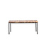 Couchtisch Penh Natur/Schwarz – Outdoor Sofatisch 100×65×40 cm Akazienholz und Stahl