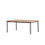 Couchtisch Penh Natur/Schwarz – Outdoor Sofatisch 100×65×40 cm Akazienholz und Stahl