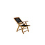 Gartenstuhl Peter Natur/Schwarz 2er-Set – 5-Pos. Relax-Stuhl aus Akazienholz & Seilgeflecht