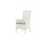Gartenstuhl Padova Weiß/Grau – 2er-Set Relax-Stuhl 62×67×114 cm Rattan mit Auflage, 160 kg