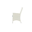 Gartenstuhl Padova Weiß/Grau – 2er-Set Relax-Stuhl 62×67×114 cm Rattan mit Auflage, 160 kg