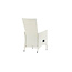 Gartenstuhl Padova Weiß/Grau – 2er-Set Relax-Stuhl 62×67×114 cm Rattan mit Auflage, 160 kg