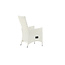 Gartenstuhl Padova Weiß/Grau – 2er-Set Relax-Stuhl 62×67×114 cm Rattan mit Auflage, 160 kg