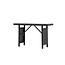 Gartentisch Padova Schwarz – Eleganter Beistelltisch 120×40 cm aus schwarzem Rattan mit Glasplatte