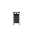 Gartentisch Padova Schwarz – Eleganter Beistelltisch 120×40 cm aus schwarzem Rattan mit Glasplatte
