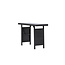 Gartentisch Padova Schwarz – Eleganter Beistelltisch 120×40 cm aus schwarzem Rattan mit Glasplatte