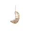 Hängestuhl Pulau Natur/Beige – Schaukel-Hängesessel 80×70 cm aus Rattan mit Kissen