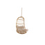 Hängestuhl Pulau Natur/Beige – Schaukel-Hängesessel 80×70 cm aus Rattan mit Kissen