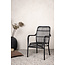 Gartensessel Rizal Schwarz – Leichter Lounge-Sessel 57×64×90 cm aus Aluminium und Kunstrotting