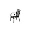 Gartensessel Rizal Schwarz – Leichter Lounge-Sessel 57×64×90 cm aus Aluminium und Kunstrotting